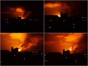قصف المدفعية الإسرائيلية على شرق مدينة غزة مساء 18 يوليو 2014