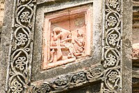 Terracotta plaque in the Ram Raghubir at-chala temple