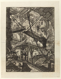 Джованни Баттиста Пиранези - Le Carceri d'Invenzione - Второе издание - 1761 - 07 - Подъемный мост.jpg