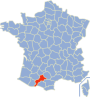 Plasseringa til Haute-Garonne i Frankrike