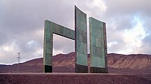 Monument na zwrotniku Koziorożca na północ od Antofagasty, Chile