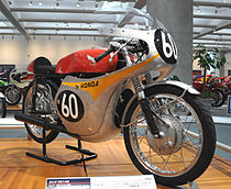 Honda RC 143 125cc-tweecilinder uit 1960