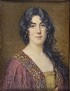 Portrait d'une jeune femme brune, miniature sur ivoire, Paris, musée du Louvre.