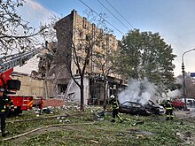 Damaged hotel in Cherkasy Hotel in Cherkasy after Russian attack, 2023-09-21 (01).jpg