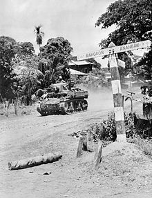 A Stuart light tank of an Indian cavalry regiment during the advance on Rangoon IND 004652 Stuart tank advancing on Rangoon.jpg