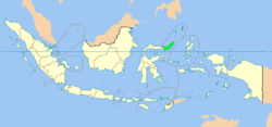 Location of North Sulawesi in Indonesia