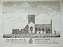 Engraving of the ruined abbey church in 1761