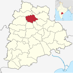 Location of Jagtial district in Telangana