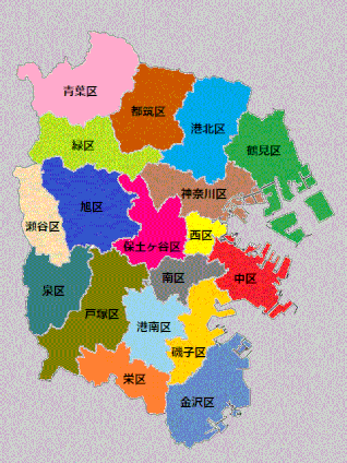 Map of 横浜市