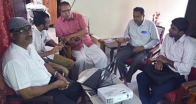 Karavali Wikimedians to home at Mangalore - at B.A.Viveka Rai home