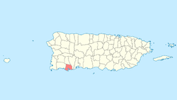 Localização de Guánica em Porto Rico