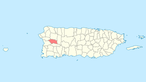 Location of Las Marías in Puerto Rico