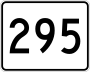 Route 295 marker