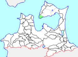 Location of Wakinosawa in Aomori Prefecture