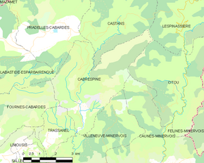 Poziția localității Cabrespine