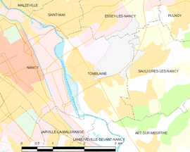 Mapa obce Tomblaine