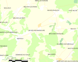 Mapa obce Bovée-sur-Barboure