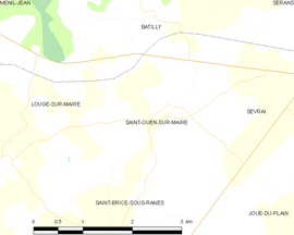 Mapa obce Saint-Ouen-sur-Maire