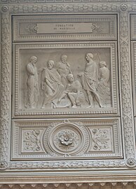 La Fondation de Marseille, voussures du palais de la Bourse de Marseille.