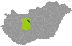 A Martonvásári járás elhelyezkedése Magyarországon