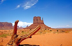 Monument Valley from the valley floor.