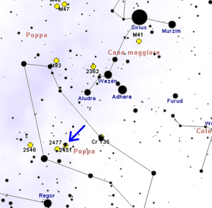 Carta di NGC 2451