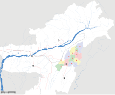 Map indicating the location of Nagaland