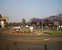 Straat in Ndola se stadskern.