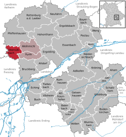 Läget för Obersüßbach i Landkreis Landshut