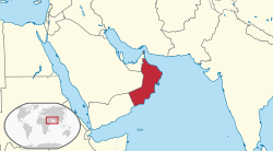 Location of Oman