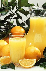 Oranges and orange juice.