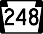 PA Route 248 marker