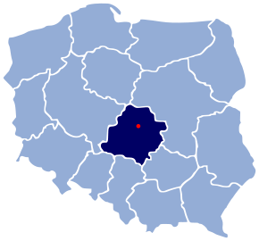 Poziția localității Łódź
