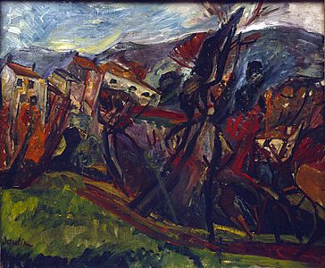 Chaïm Soutine: Landskab ved Céret, ca. 1920