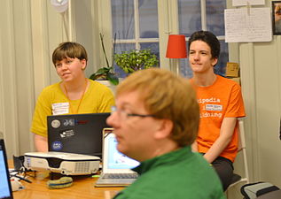 During mentorship training, hosted by Wikimedia Sverige (WMSE).