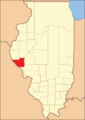 Pike County in 1825, reduced to its present borders
