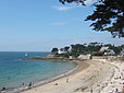 La plage au sud de Port-Navalo, dans le Morbihan.