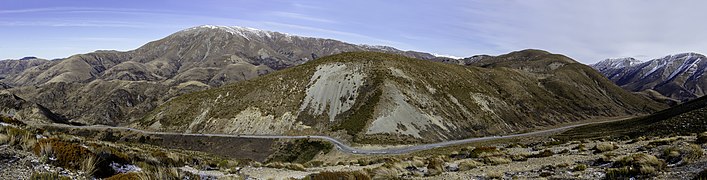 Porters Pass with Big Ben Range, Torlesse Range, New Zealand