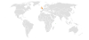 Location map for Seychelles and the United Kingdom.