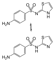 Sulfathiazole tautomerism.svg