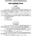 Szentes város szervezési szabályrendelete (1872)