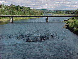 Bro över Aroostookfloden vid Washburn, Maine