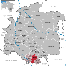 Tidigare läge för kommunen Winzenburg i Landkreis Hildesheim