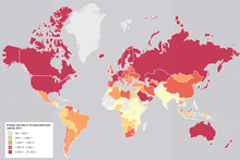 A map depicting world energy consumption per capita based on 2013 data from the World Bank. World Map - Energy Use 2013.png