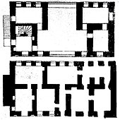 The plan of the first and second floor of the palace