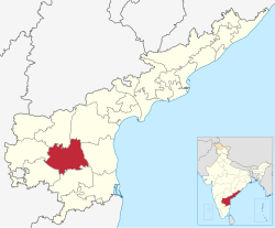 YSR:n piirikunta Andhra Pradeshin kartalla.