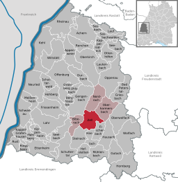 Läget för Zell am Harmersbach i Ortenaukreis