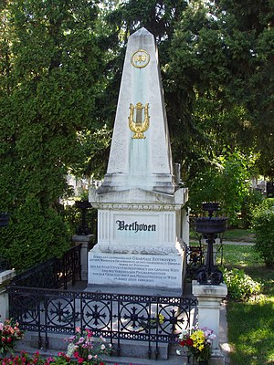 Beethoven's grave site, Vienna Zentralfriedhof