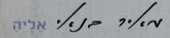 signature de Meir Banai