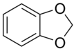 Kekulé, skeletal formula of 1,3-benzodioxole
